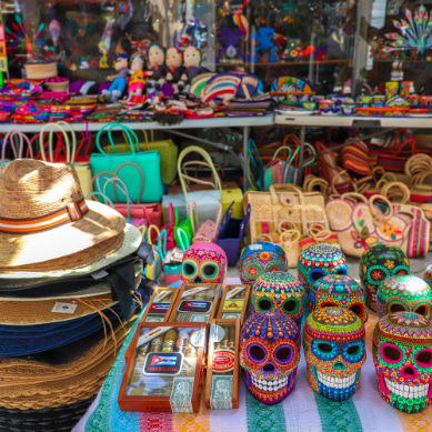 Detail of one of the stores on Hidalgo Ave.