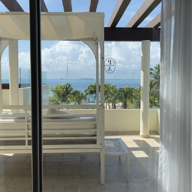 Ocean views from the terrace of one of the rooms