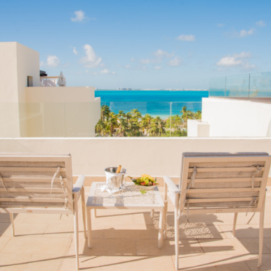 Ocean view from the terrace of the Grand Platinum Suite