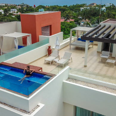 Habitación con alberca privada en Isla Mujeres