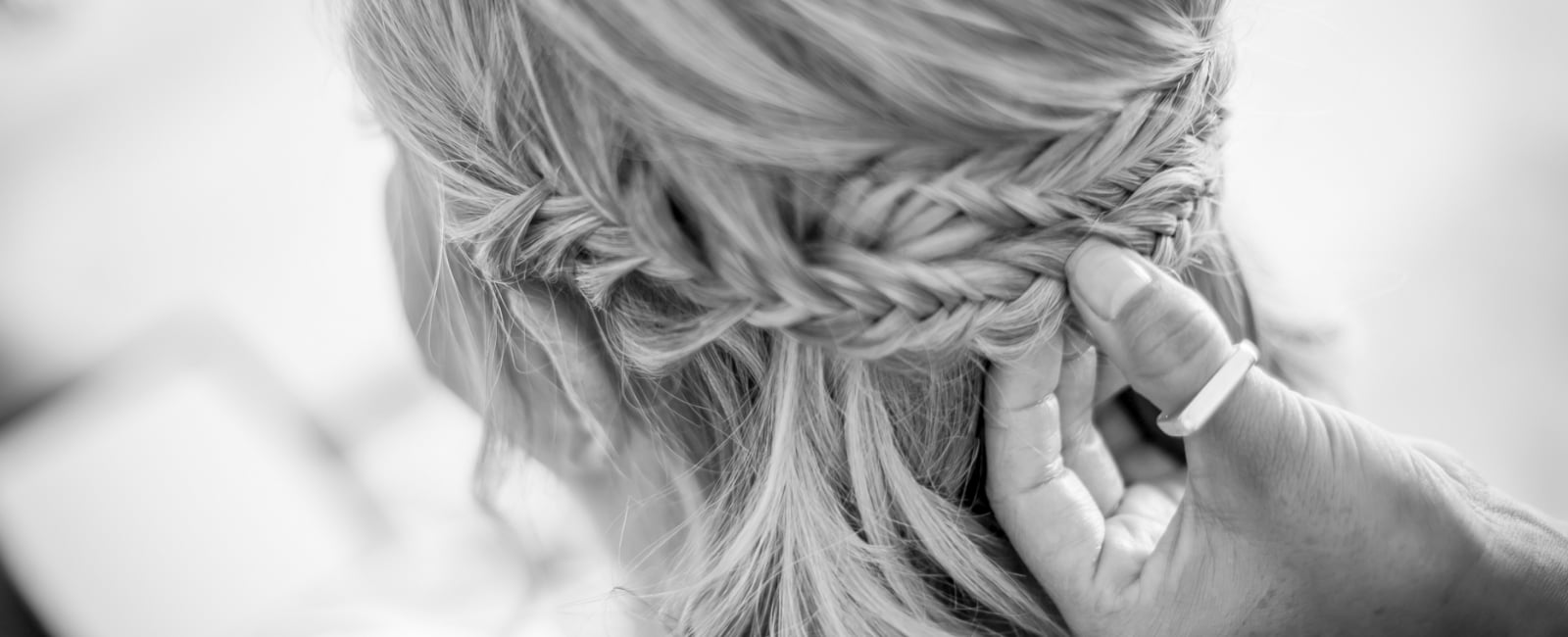 Bride being styled for wedding